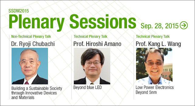 Plenary Sessions : September 28, 2015 / Sapporo, Hokkaido, Japan