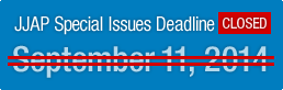 JJAP Special Issues Deadline : September 11, 2014
