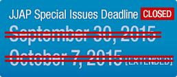 JJAP Special Issues Deadline: CLOSED