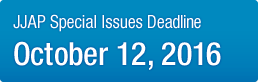 JJAP Special Issues Deadline: October 12, 2016